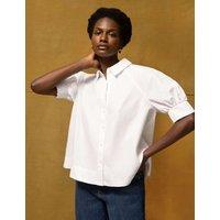 RO&ZO Pure Cotton Puff Sleeve Shirt White
