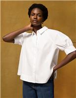 RO&ZO Pure Cotton Puff Sleeve Shirt White