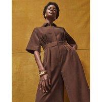 RO&ZO Tailored Jumpsuit Brown