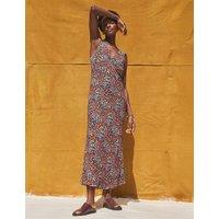 RO&ZO Ditsy Floral V-Neck Slip Midi Red Mix