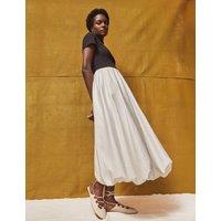RO&ZO Cotton Rich Midi Waisted Dress Black Mix