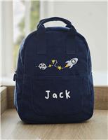 Personalised Rocket Mini Cord Backpack