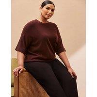 Round Neck Ribbed Detail Top