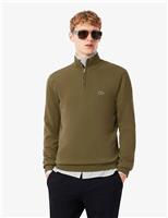 Pure Cotton Half Zip Jumper