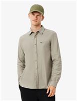 Regular Fit Pure Cotton Herringbone Shirt