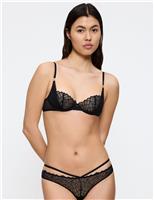 That Night in Vegas Lace & Mesh Wired Balcony Bra A-E