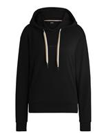 Boss Cotton Blend Striped Drawcord Lounge Hoodie Black