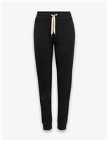 Cotton Blend Striped Drawcord Lounge Joggers