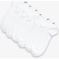 Hugo 6 Pack Cotton Rich Logo Trainer Socks White