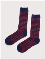 Fluffy Striped Socks