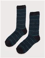 Fluffy Striped Socks