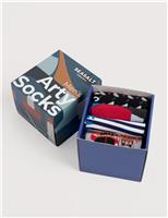 4pk Assorted Cotton Rich Socks