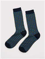 Fair Isle Cotton Rich Socks