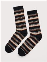 Striped Cotton Rich Socks