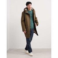 Seasalt Cornwall Pure Cotton Waterproof Coat Green