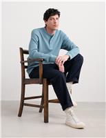 Pure Cotton Textured Crew Neck Top