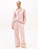 Essential Pure Cotton Herringbone Pyjama Top