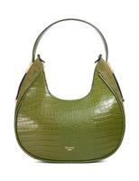 Zip Detail Structured Shoulder Bag