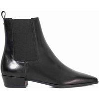 Dune London Suede Chelsea Block Heel Ankle Boots Black