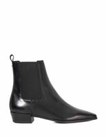 Suede Chelsea Block Heel Ankle Boots