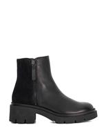 Leather Chelsea Block Heel Ankle Boots