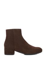 Suede Block Heel Round Toe Ankle Boots