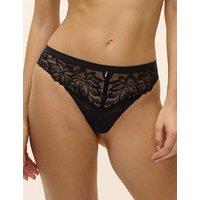 Wacoal Abellia Lace Tanga Brazilian Knickers Black