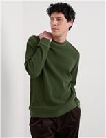 Pure Cotton Textured Long Sleeve Top