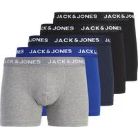 JACK & JONES 5 Pack Cotton Rich Trunks Black Mix