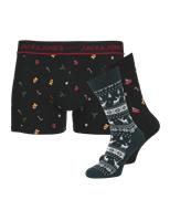 5pk Cotton Rich Christmas Trunks with Socks