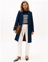 Wool Rich Single Breasted Collared Coat