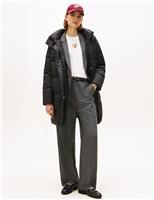 Tommy Hilfiger Hooded Puffer Coat Khaki