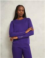 Pure Merino Wool Ribbed Crew Neck Jumper