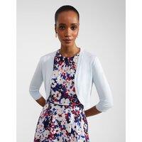 HOBBS Modal Blend Cropped Cardigan Bright Blue