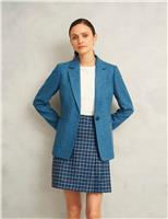 Pure Wool Checked Pleat Front Mini A-Line Skirt