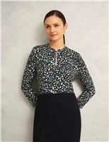 Jersey Printed Keyhole Top