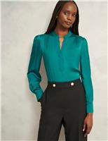 Satin Notch Neck Blouse