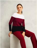 Colour Block Crew Neck Jumper
