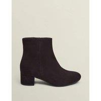 HOBBS Suede Block Heel Ankle Boots Brown