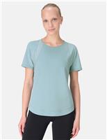 Sweaty Betty Breathe Easy Round Neck T-Shirt Duck Egg