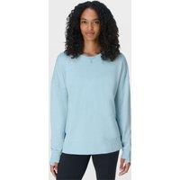 Sweaty Betty After Class Cotton Modal Longline Sweatshirt Duck Egg