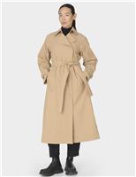 Belted Double Breasted Relaxed Trench Coat