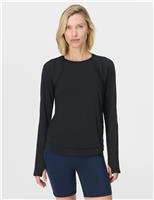 Sweaty Betty Breathe Easy Crew Neck Running Top Black