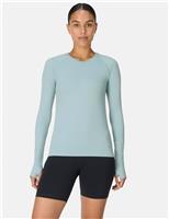 Sweaty Betty Athlete Seamless Crew Neck Top Duck Egg