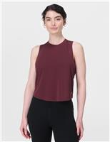 Soft Flow Crew Neck Twist Back Vest Top