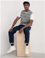 Wool Rich Fair Isle Knitted Vest