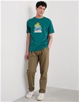 Seasalt Cornwall Pure Cotton Stone Sculpture Graphic T-Shirt Teal Mix