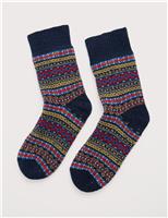 Fair Isle Lambswool Rich Socks