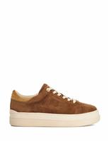 Suede Lace Up Flatform Trainers