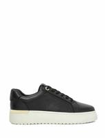 Leather Lace Up Flatform Trainers